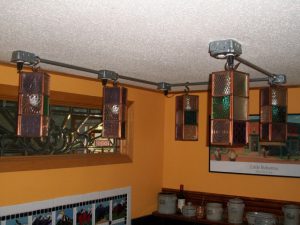 Kitchen Lanterns with Copper Frame